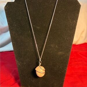 Elegant Wire Wrapped Rose Quartz Pendant Necklace